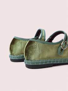 CUCCOO DOLLMOD Women's Casual Buckle Design Flat Loafers, Versatile For Daily Wear - Green - View 9