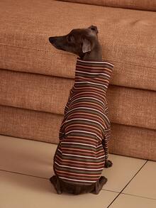 PETSIN Pawparrel Striped Long Sleeve Warm And Comfortable Sweatshirt, Autumn/Spring - Multicolor - View 2