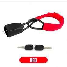 1pc Universal Car Steering Wheel Lock - Seatbelt Buckle Anti-Theft Lock, Comes With 3 Keys, Heavy Duty Security Tool For Truck/SUV/Van/RV Drivers - Multicolor - View 4