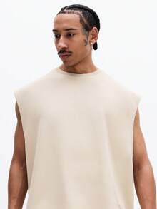 SUMWON Elliot 1965 Script Sleeveless Tank Top And Drawstring Shorts Co-Ord Set Casual Summer Two Piece Outfit Regular Fit Crew Neck - Black - View 5