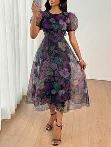 SHEIN Lady Váy tốt nghiệp, Váy tốt nghiệp cho nữ, Váy tốt nghiệp màu trắng, Trang phục tốt nghiệp, Trang phục ngày lễ, Váy dự tiệc cưới, Váy sinh nhật cho nữ, Trang phục công sở thường ngày, Trang phục lễ hội - Màu tím - Xem 5