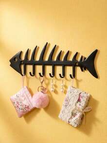 Joivida Iron Fishbone-Shaped Decorative Hook, Suitable For Gardens, Courtyards, Outdoor Decoration, Specialty Goods, European Country Style(Manual Measurement, Slight Size Error) - Multicolor - View 4