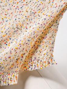 CosyJoli Áo choàng poncho dệt kim 3D kiểu Pháp thanh lịch, cỡ lớn, nhiều màu sắc, thích hợp cho nữ mùa xuân/hè. - Nhiều màu - Xem 3