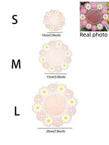 一块带有粉色花朵图案的PVC隔热垫 - 粉色 - 查看 9