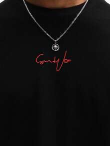 SUMWON Sleeveless Graphic Tank Top With Back Print Statement Design Crew Neck Summer Casual Wear - Black - View 6