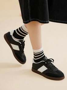 CUCCOO EASI 女士休闲百搭简约通勤鞋，圣诞节必备 - 黑色2 - 查看 9