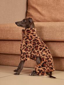 PETSIN Pawparrel 1 pièce Combinaison pour animal de compagnie mode automne/hiver à double face en peluche, chaude et élastique, col haut confortable pour chien - Multicolore - Voir 2