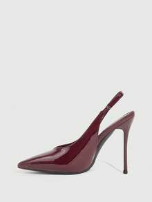 CUCCOO SZL Women's Pointed Toe High Heel Pumps, Suitable For Commuting And Daily Wear Valentine's Day - Burgundy - View 4
