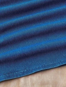 Soleia 女士休闲露背吊带牛仔连衣裙，适合度假 - 中等水洗藍 - 查看 5