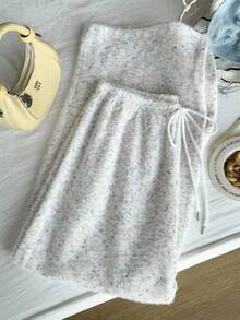 Comfortcana 大码女式抽绳腰阔腿宽松休闲裤 - 彩色 - 查看 3