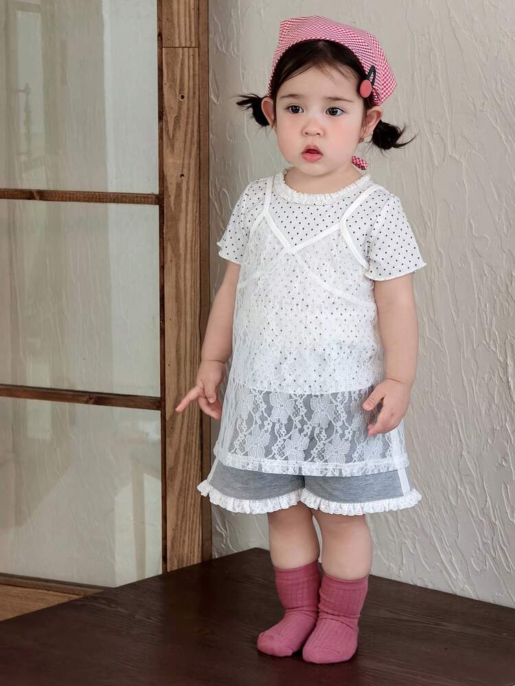 Toddler Girls' Casual Lace Camisole Top