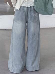 Dazy Kids Tween Girls' Light Wash Casual Denim Jeans - Blue - View 2