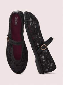 CUCCOO DOLLMOD Casual Commute Minimalist Versatile Comfortable Women Flats Spring Shoes - Black - View 1