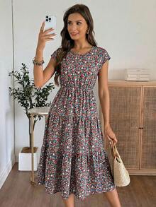 EMERY ROSE 女士休闲碎花度假连衣裙 - 彩色 - 查看 4