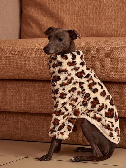 PETSIN Pawparrel 1pc Pet Autumn/Winter Double Sided Plush Elastic Comfortable Warm Fabric High Neck Dog Hoodie