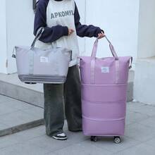 1 chiếc túi hành lý du lịch có bánh xe, túi đóng gói, túi xách tay có khóa kéo và tay cầm, vali gấp gọn, túi đựng đồ chuyển nhà, túi đựng đồ tập thể dục, bền và nhẹ, có 6 màu và 3 kích cỡ. - Nhiều màu - Xem 1