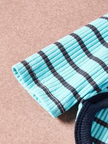 PETSIN Pawparrel Striped Long Sleeve Warm And Comfortable Sweatshirt, Autumn/Spring - Multicolor - View 6