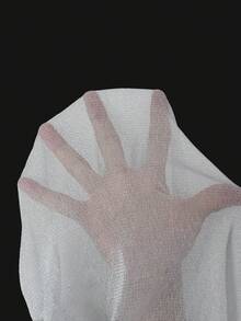 SHEIN EZwear 女士白色薄纱闪光无袖T恤，春夏款 - 白色 - 查看 7