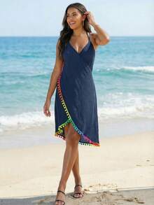 Swim Vcay 女士夏季穿搭 时尚沙滩罩衫，适合夏季度假和海滩穿着