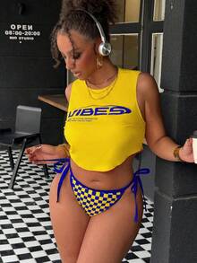 Slaydiva 2026 Sexy Spaghetti Strap Bikini Top, Black Beach Outfit, Suitable For Summer Beach Vacation - Multicolor - View 1