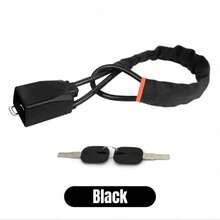 1pc Universal Car Steering Wheel Lock - Seatbelt Buckle Anti-Theft Lock, Comes With 3 Keys, Heavy Duty Security Tool For Truck/SUV/Van/RV Drivers - Multicolor - View 3