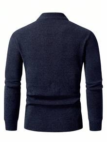 Manfinity CityGents 男士休闲纯色开衫，秋冬季百搭男士毛衣开衫，长袖上衣