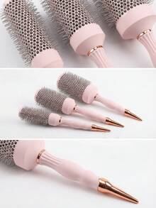1 chiếc lược chải tóc ion gốm sứ chuyên nghiệp với công nghệ nano, thân bằng nhôm, răng lược bằng nylon, lông heo rừng, tay cầm tiện dụng, vật dụng cần thiết khi đi du lịch, phụ kiện tóc dành cho nữ, lược chải tóc, lược gỡ rối. - Hồng - Xem 3
