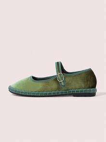 CUCCOO DOLLMOD Women's Casual Buckle Design Flat Loafers, Versatile For Daily Wear - Green - View 2