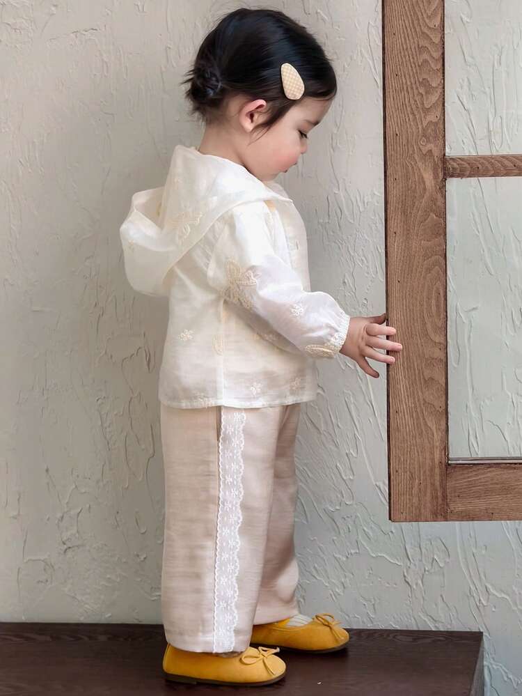 Infant/Toddler Girls' Satin & Lace Patchwork Solid Color Spring/Summer Bottoms