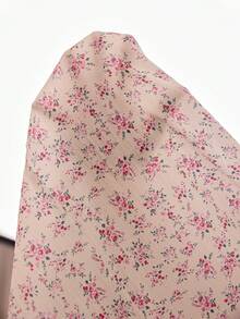 SHEIN Women's Romantic Floral Frill Trim Wide Crew Neck Backless Loose Long Nightgown - Multicolor - View 8