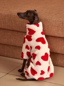 PETSIN Pawparrel 1pc Pet Autumn/Winter Fashion Double Sided Plush Warm And Elastic Comfortable Dog High Collar Jumpsuit - Multicolor - View 3