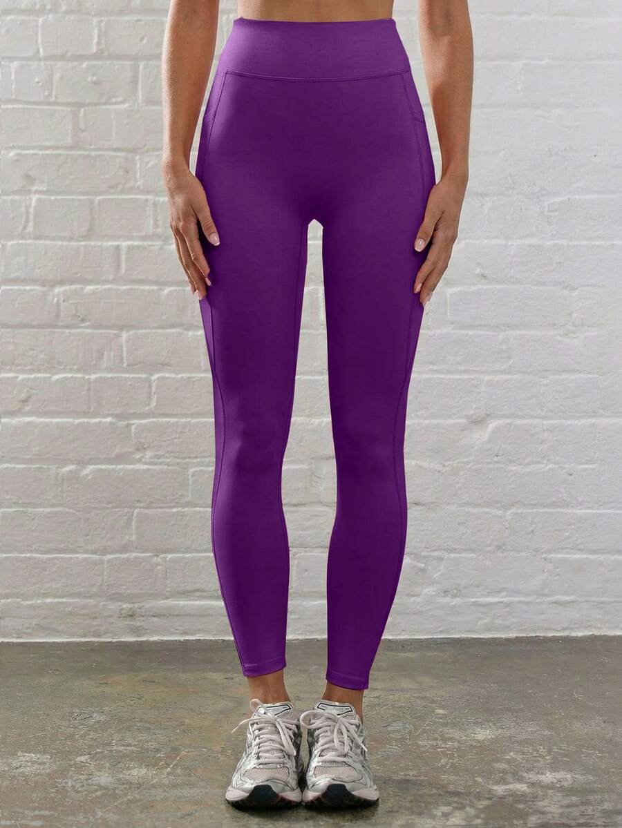 Musera Sport Quần legging thể thao ôm eo, có đường may tinh tế, thích hợp cho tập luyện, chạy bộ, tập gym, tập thể dục hàng ngày, mùa đông. - Màu tím  Violet - Xem 1