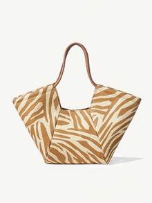 SHECARRY 女士全印花手提包，适合休闲和度假使用 - 彩色 - 查看 5