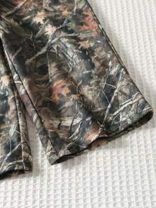 女婴百搭可爱街头迷彩树叶图案松紧腰宽松裤 - 彩色 - 查看 4