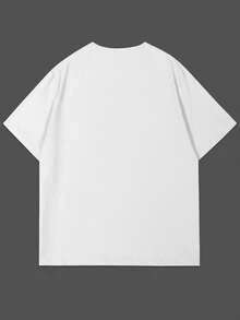 Manfinity Homme 男士摩托车及人物印花圆领短袖休闲T恤 男装 图案T恤 3D印花T恤 男士设计师T恤 摩托车T恤 越野摩托车T恤 - 彩色 - 查看 3