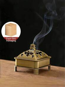 Madebyblanc 寓意吉祥的创意香炉，“步步高升”悬挂式香炉，“心想事成”方形香炉，“财源滚滚”骏马造型香炉，以及三足鼎式青铜色祭祀香炉，传统禅意冥想及家居装饰礼品，手工黄铜合金迷你祭坛香炉，适用于香薰、瑜伽及营造宁静氛围，优雅的桌面摆件，适用于办公室、书房及客厅。 - 彩色 - 查看 7