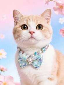 PETSIN 1 Piece Pet Bowknot Necklace; Adjustable Neck Circumference; Cat Necklace; Dog Necklace; Pet Supplies - Multicolor - View 18