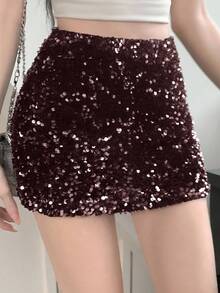 DAZY Women's Solid Color Low Waist Super Short Mini Skirt, All Season - Baby Pink - View 6