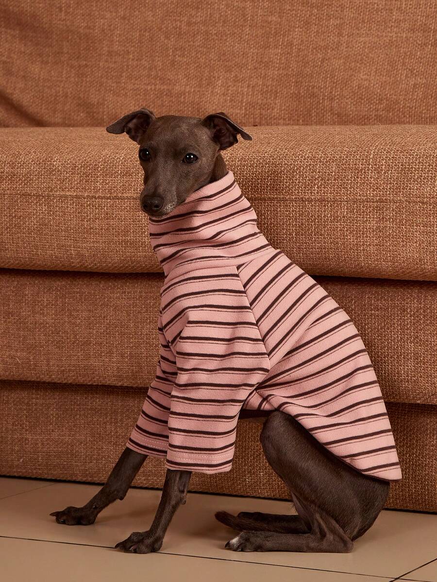 PETSIN Pawparrel Striped Long Sleeve Warm And Comfortable Sweatshirt, Autumn/Spring - Multicolor - View 1