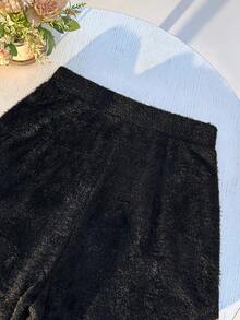 GlowEve Women's Pearl Decorated Warm Shorts - Black - View 8