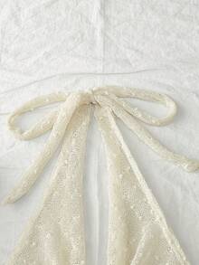 Roelina Women's Summer Vacation Textured Sheer Spaghetti Strap Camisole - White - View 6