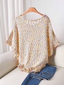 CosyJoli Áo choàng poncho dệt kim 3D kiểu Pháp thanh lịch, cỡ lớn, nhiều màu sắc, thích hợp cho nữ mùa xuân/hè. - Nhiều màu - Xem 6