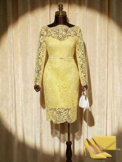 Ellevyn Curvy Plus-Size Women's Romantic And Elegant Floral Lace Round Neck Long Sleeve Slim Fit Wrap Dress, Made Of High-Quality Water-Soluble Lace Embroidery Fabric,
Long Summer Dress For Women,Summer Dress ,Summer Dresses For Women, Spring Outfit Women , Spring , Spring Break Outfits, Jalabiyas ,Valentine's Day , Valentine Outfits For Women , Valentines Day Dress , Wedding Guest Dress For Women , Wedding Guest Dress , Wedding Party Dress , Birthday Dress , Birthday Dresses For Women , Birthday Outfits For Women ,Going Out,Casual Dresses For Women,Acation Outfits Women ,Summer Holiday Outfits ,Sparkly Dress,Glitter Dress,Mother Of The Bride Dresses For Wedding,Wedding Guest Dress Elegant,2026 New Yellow Dresses For Women Elegant Yellow Wedding Guest Dress Yellow Dress Curve Yellow Maternity Dress Baby Shower Yellow Two Piece Sets