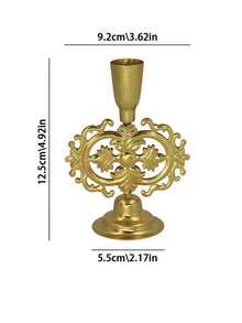 Cirelle European Metal Candle Holders Set, Romantic Table Centerpiece For Wedding & Dining Decor, Vintage Candle Cups For Photography Props, Desktop Atmosphere Decor - Multicolor - View 9