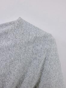 SHEIN Doze Lane Women's Casual Letter Print Round Neck Short Sleeve Sleepwear Top - Grey - View 6