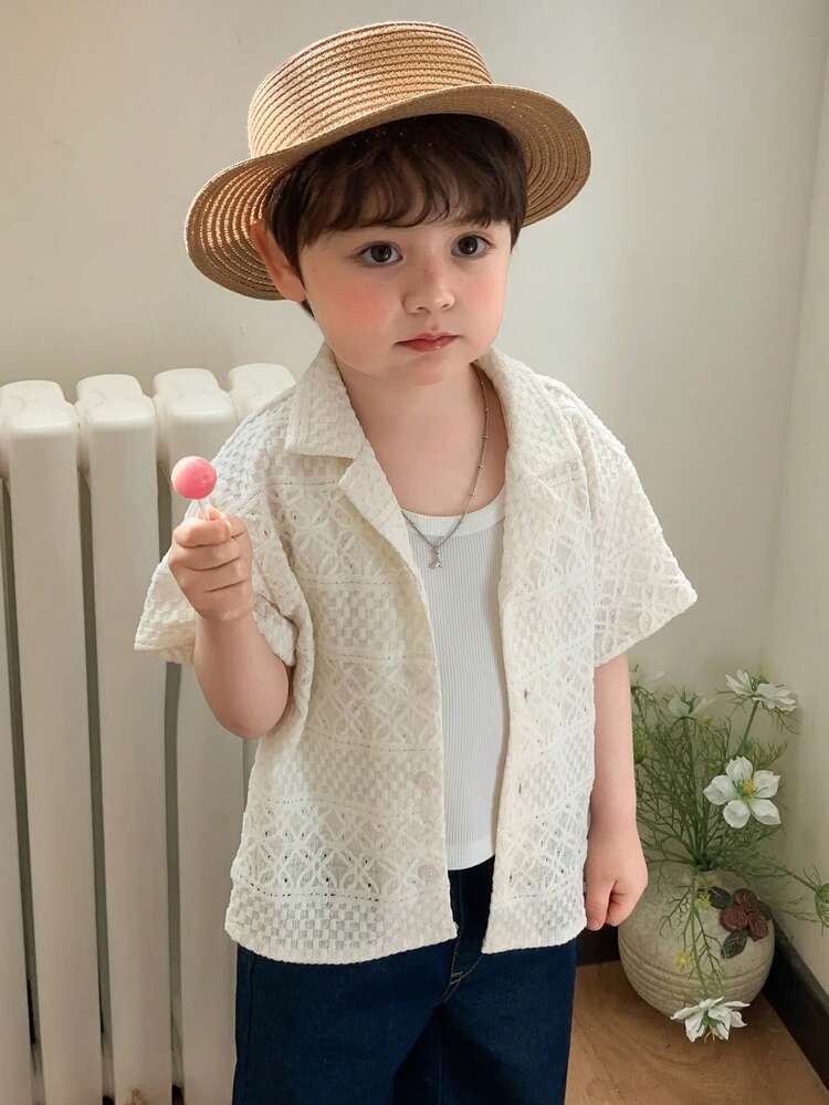 Baby Boys' Casual Solid Color Polo Shirt Spring Summer