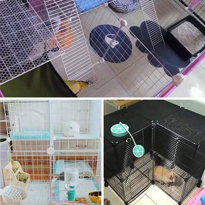 1 件 DIY 宠物笼配件，包括宠物围栏、方形铁网、梯子、隔板和笼子，适用于自制猫、狗、兔子笼。