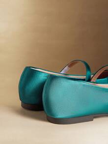 Rosivie 2025 Summer New French Square Toe Versatile Black Hollow Woven Strap Low Vamp Breathable Comfortable Flat Women Shoes Valentine's Day - Dark Green - View 4