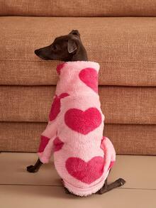 PETSIN Pawparrel 1pc Pet Autumn/Winter Double Sided Plush Elastic Comfortable Warm Fabric High Neck Dog Hoodie