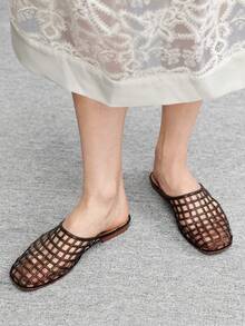 CUCCOO BIZCHIC Women's Hollow Design Casual Slip-On Flat Shoes, Versatile & Fashionable Spring Shoes - Brown - View 4